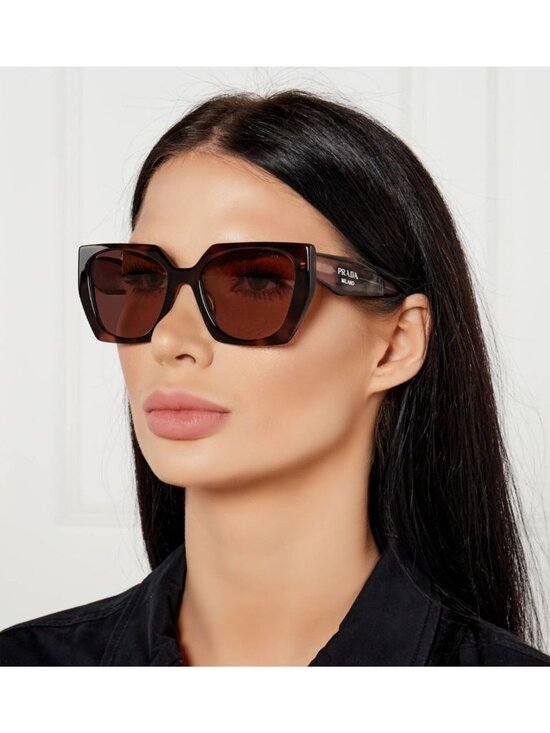 NEW PRADA SUNGLASSES, WOMEN PRADA PR15WS 22A20I GEOMETRIC EYEWEAR PR 15WS